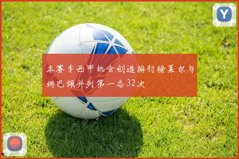 本赛季西甲机会创造排行榜莱尔与姆巴佩并列第一各32次